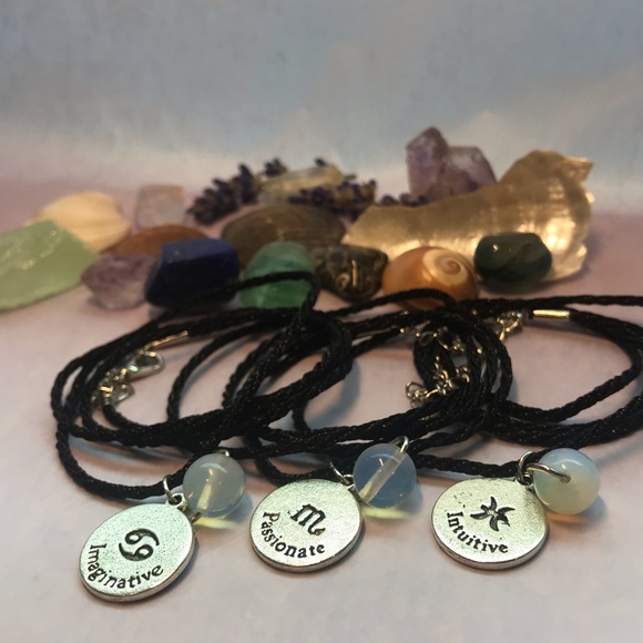 HP! 🥳 ZODIAC MOONSTONE NECKLACE — WATER 💙 - Picture 9 of 11